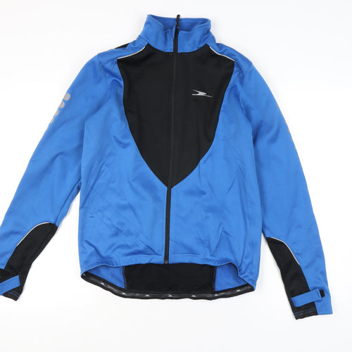 Crane Men's Blue Cycling Windbreaker Jacket Size M 38"-40" Polyester