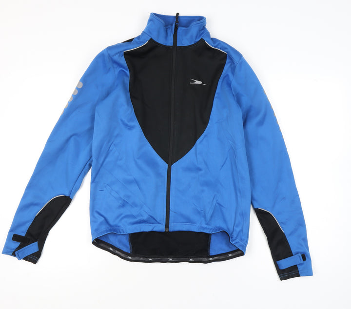 Crane Men's Blue Cycling Windbreaker Jacket Size M 38"-40" Polyester