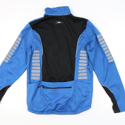 Crane Men's Blue Cycling Windbreaker Jacket Size M 38"-40" Polyester