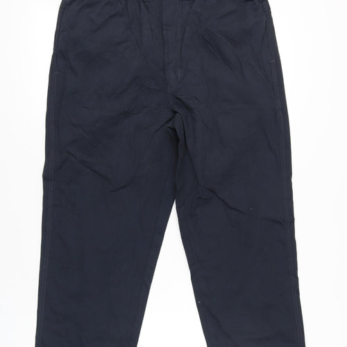 Pegasus Unisex Black Cotton Straight Leg Trousers Size 36