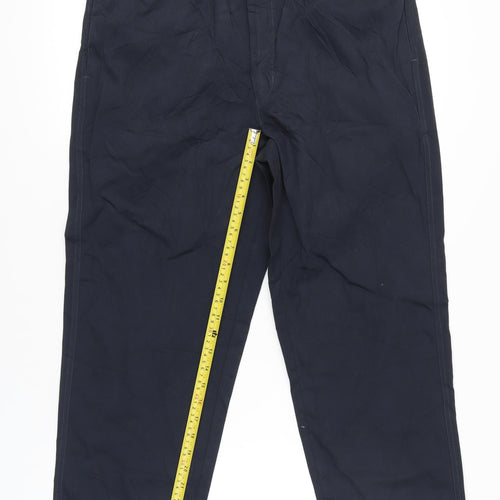Pegasus Unisex Black Cotton Straight Leg Trousers Size 36
