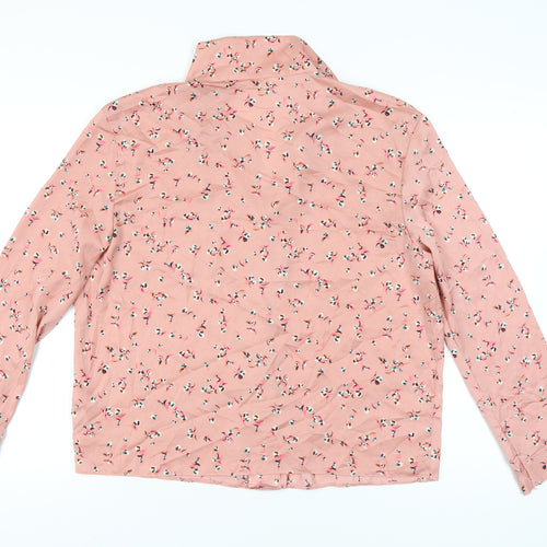 Marks and Spencer Women Pink Floral Pyjama Top Shirt Size 14