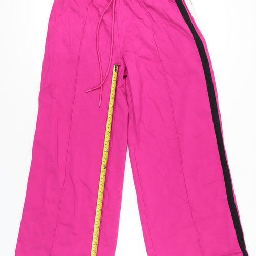 Marks and Spencer Womens Pink Wide Leg Jogger Trousers Size 12