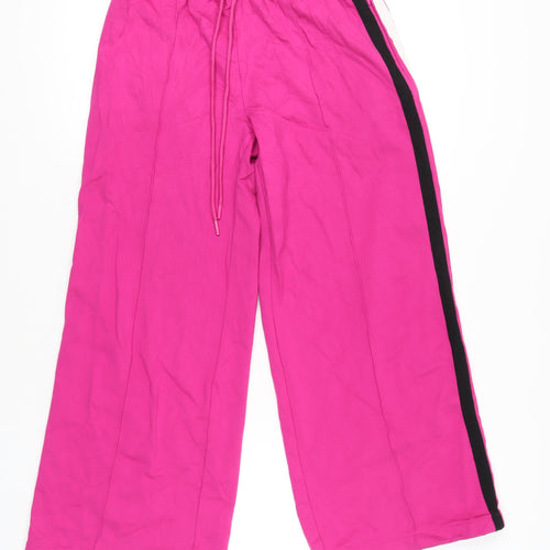 Marks and Spencer Womens Pink Wide Leg Jogger Trousers Size 12