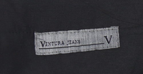 Ventura Jeans Womens Black 30in Waist Straight Leg Casual Trousers