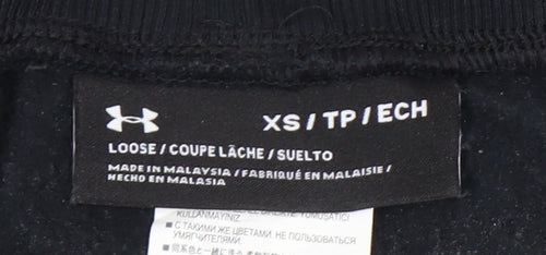 Under Armour Womens Black XS Jogger Sweatpants Tapered Fit