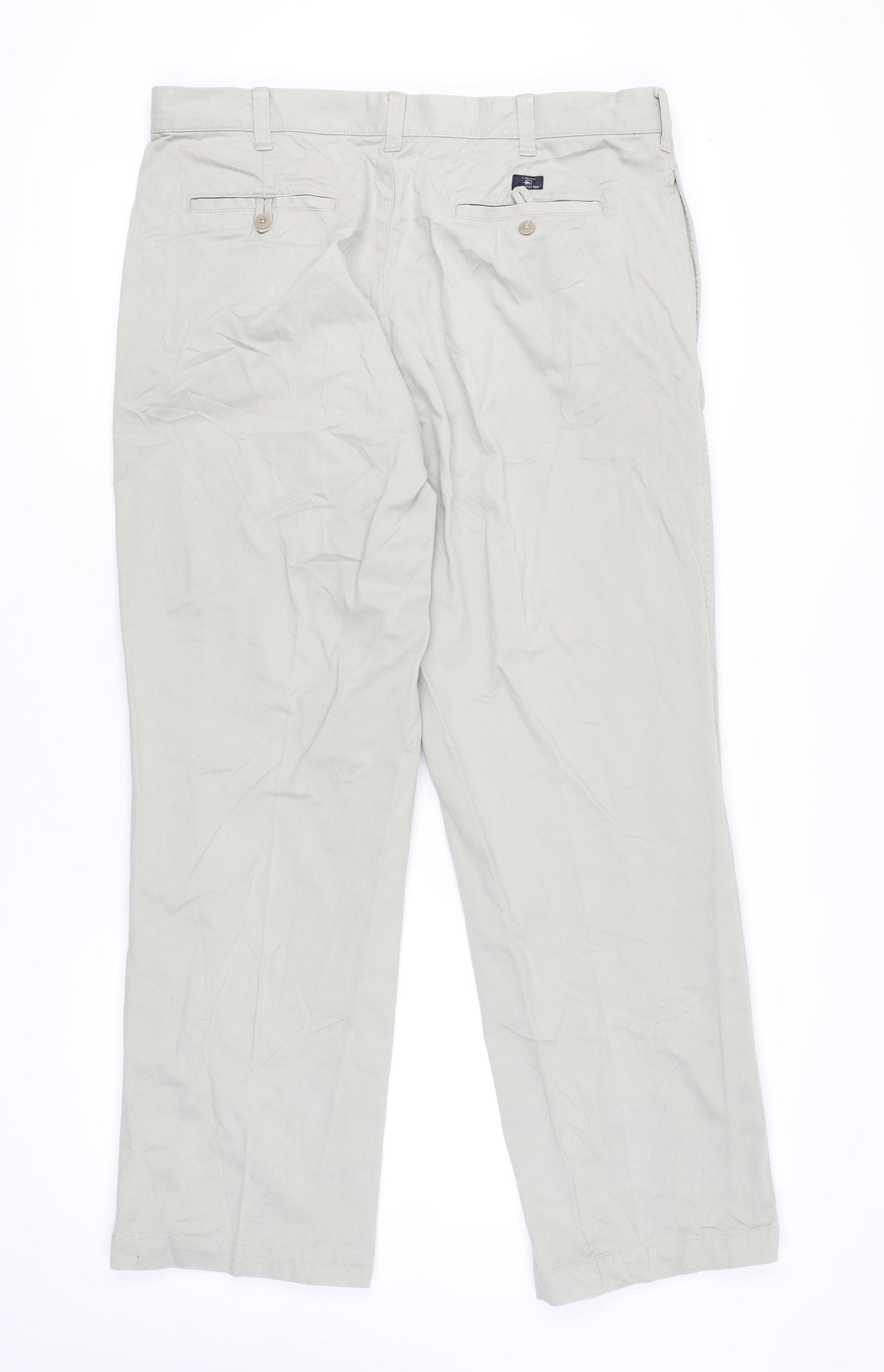 Marks and Spencer Men's Beige Chino Trousers 40W 31L Regular Fit