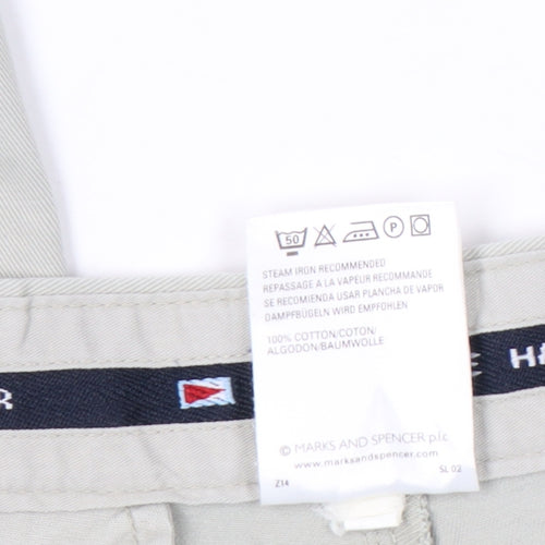 Marks and Spencer Men's Beige Chino Trousers 40W 31L Regular Fit