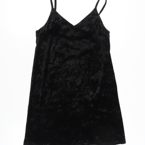 Dorothy Perkins Women’s Black Velvet Mini Slip Dress UK 4