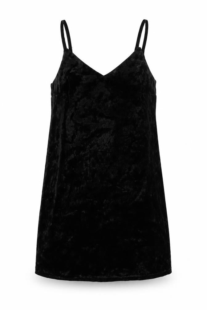 Dorothy Perkins Women’s Black Velvet Mini Slip Dress UK 4