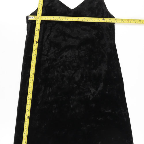 Dorothy Perkins Women’s Black Velvet Mini Slip Dress UK 4