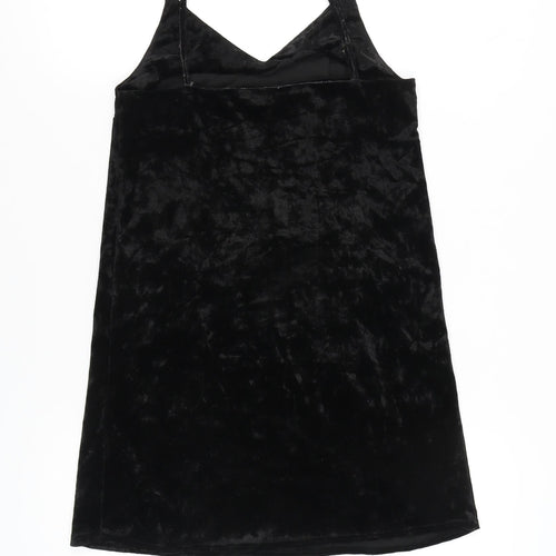Dorothy Perkins Women’s Black Velvet Mini Slip Dress UK 4