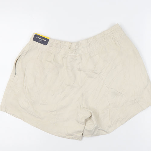 Marks and Spencer Women’s Beige Size 16 Regular Fit Casual Shorts