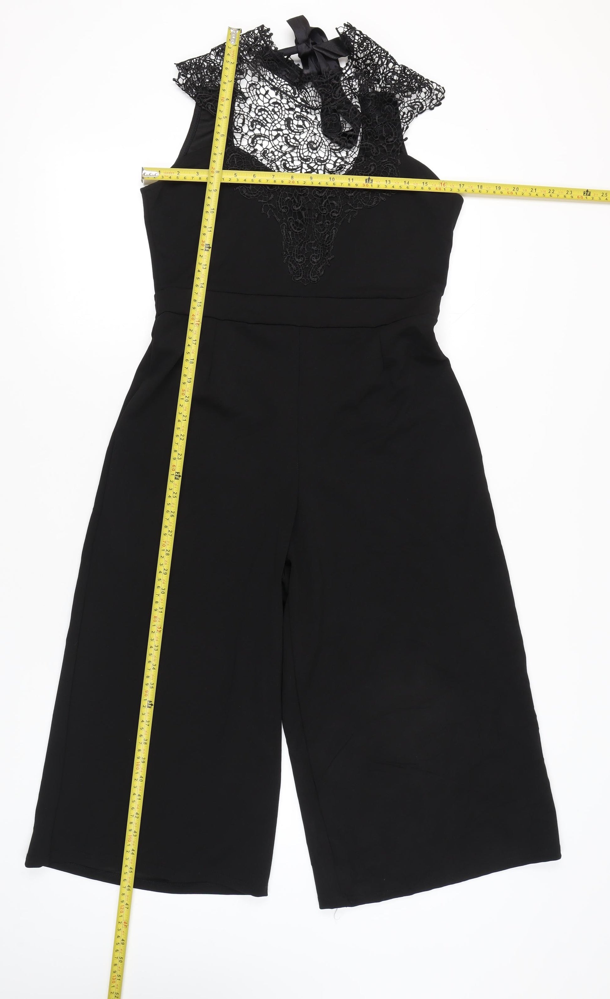 Wide Leg Jumpsuit Boohoo Lace Playsuit Boohoo Women's Black Lace
