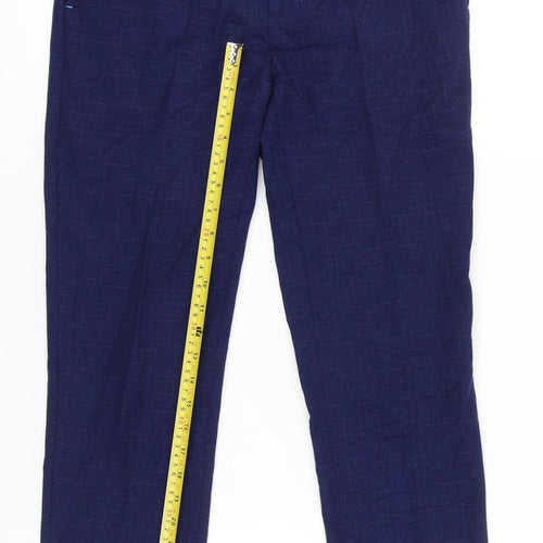 Sawyers & Hendricks Men’s Blue Slim Fit Dress Pants Trousers 30S
