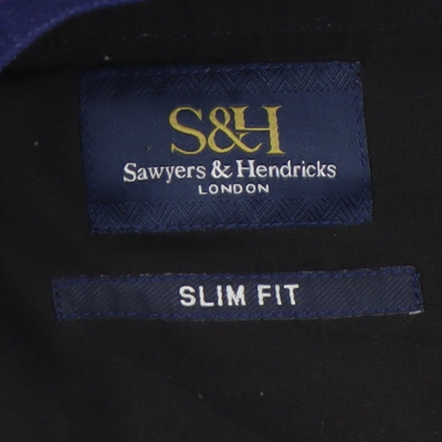 Sawyers & Hendricks Men’s Blue Slim Fit Dress Pants Trousers 30S