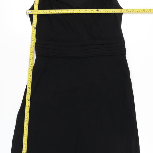 Whistles Women Black Size 12 Sheath Knee Length Dress Classic