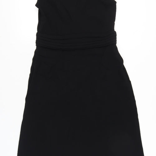 Whistles Women Black Size 12 Sheath Knee Length Dress Classic