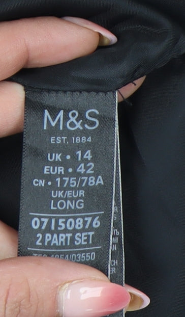Marks and Spencer Womens Black Size 14 Pencil Skirt Workwear