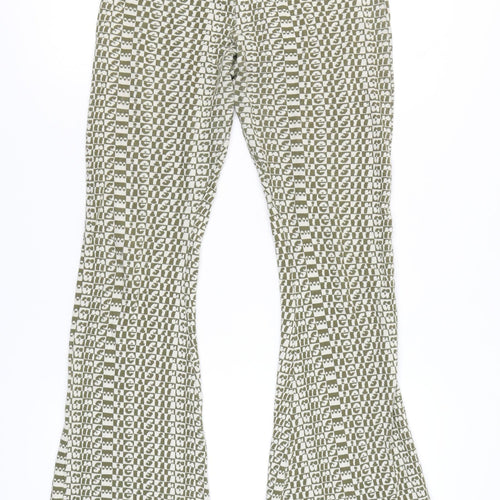 iets frans Women’s Green Logo Print Mid Rise Jersey Leggings M