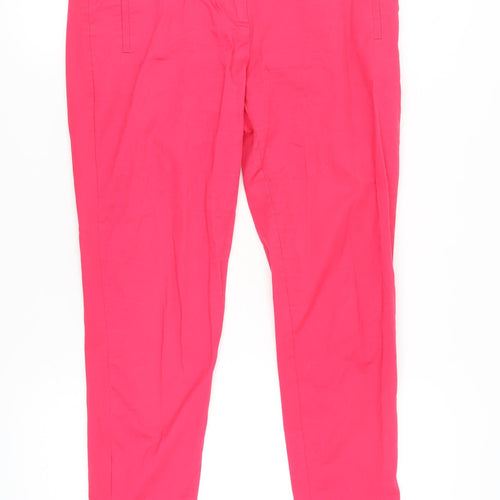 Mademoiselle R Womens Pink Chino Slim Tapered Trousers UK 12