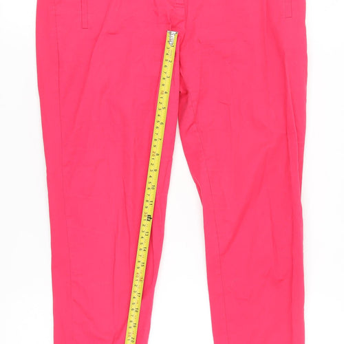 Mademoiselle R Womens Pink Chino Slim Tapered Trousers UK 12
