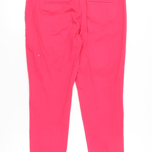 Mademoiselle R Womens Pink Chino Slim Tapered Trousers UK 12