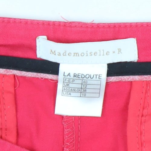 Mademoiselle R Womens Pink Chino Slim Tapered Trousers UK 12