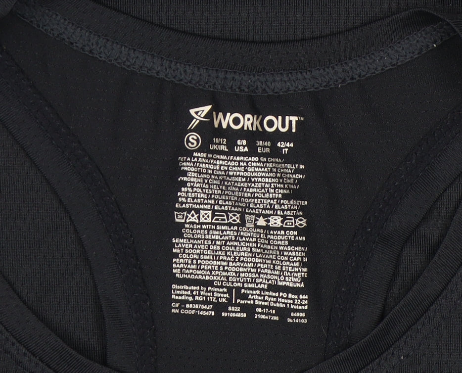 Primark Women Black S Racerback Tank Top Workout Activewear