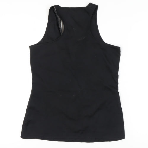 Reiss Womens Black Size 10 Sleeveless V-Neck Silk Tank Top