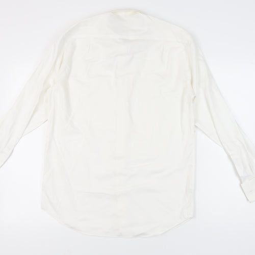 Marks & Spencer Men’s White Cotton Long Sleeve Formal Dress Shirt 15in 38cm