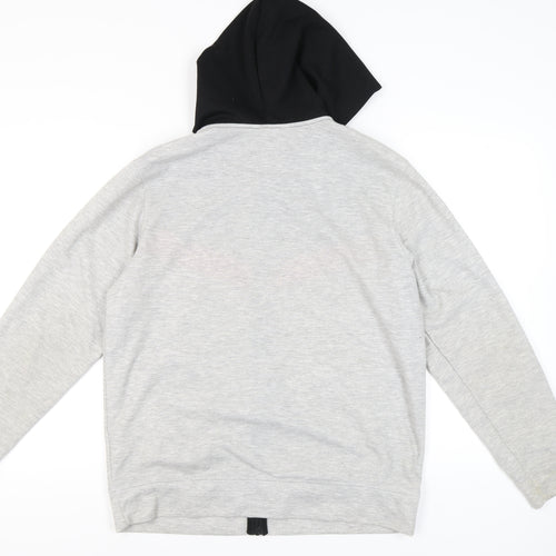 Jack & Jones Men’s XL Grey Black Red Full Zip Hoodie Jacket