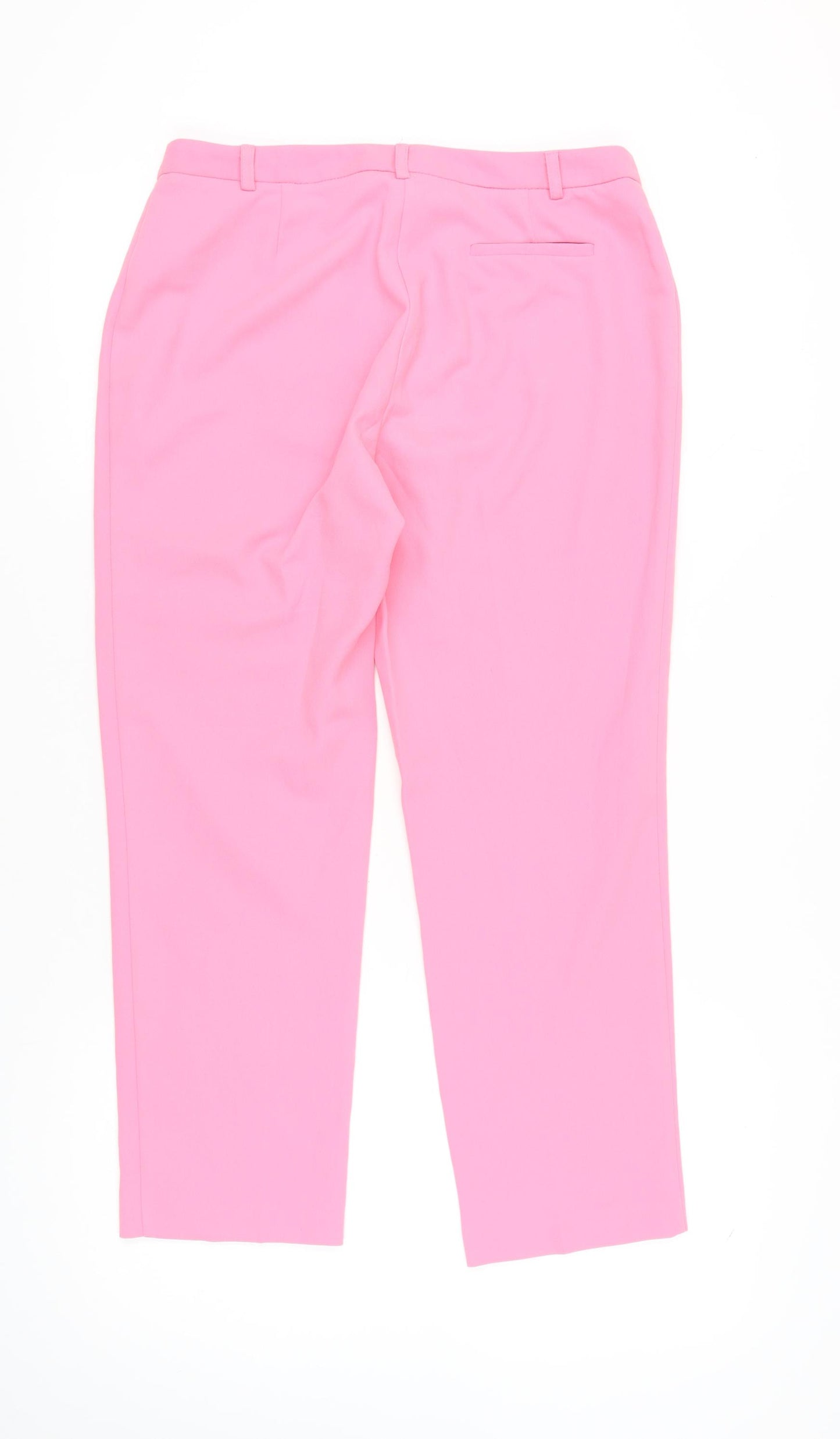 Miss Selfridge Womens Pink Size 14 Straight Leg Trousers