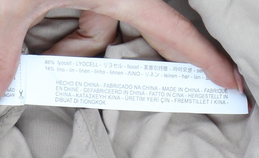 Zara Woman Beige Coatigan Women Size 8 Lyocell Linen Relaxed Fit