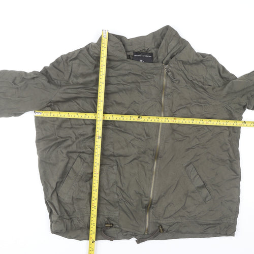Dorothy Perkins Women’s Green Viscose Biker Jacket Size 18