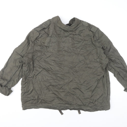 Dorothy Perkins Women’s Green Viscose Biker Jacket Size 18