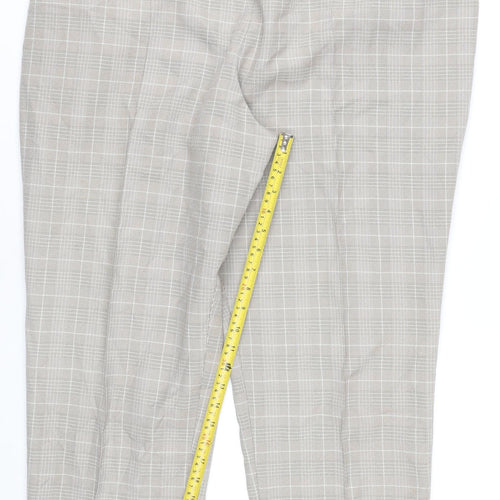 Marks and Spencer Women’s Grey Checked Trousers UK 22 Plus Size