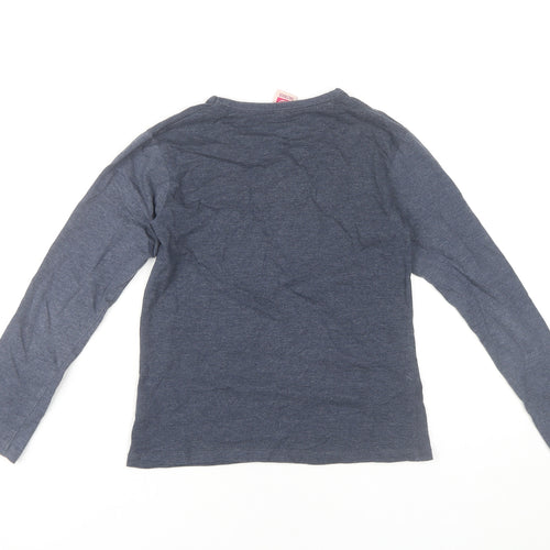 Saltrock Girls Blue Long Sleeve Graphic T-Shirt 9-10 Years Cotton