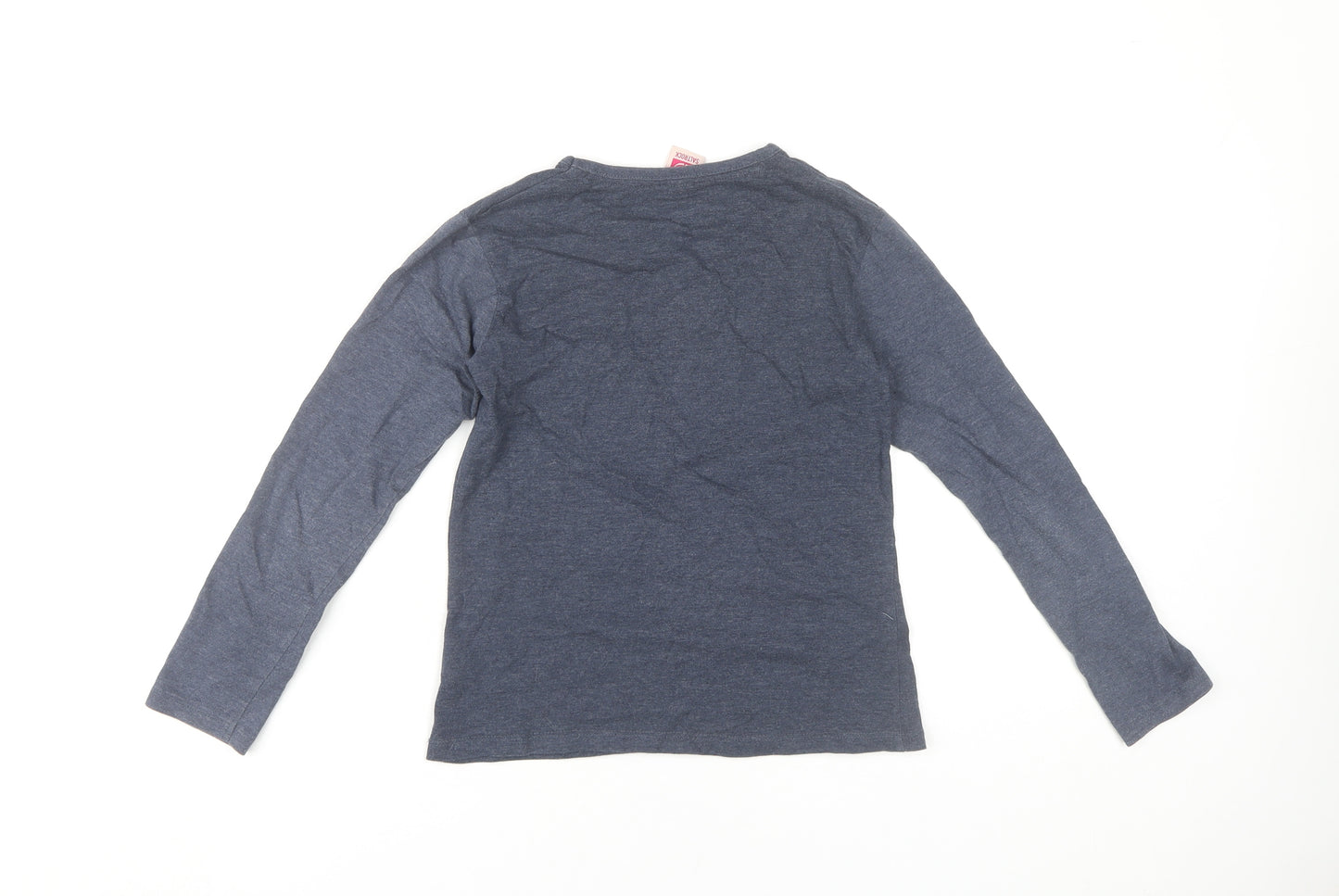 Saltrock Girls Blue Long Sleeve Graphic T-Shirt 9-10 Years Cotton