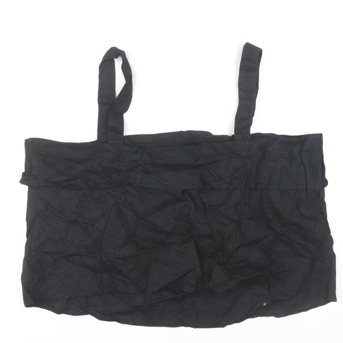 Marks and Spencer Women’s Black Linen Cotton Ruffle Tank Top Size 20