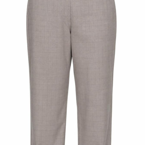 BHS Women’s Petites Brown Check Trousers Size 18 Elastic Waist