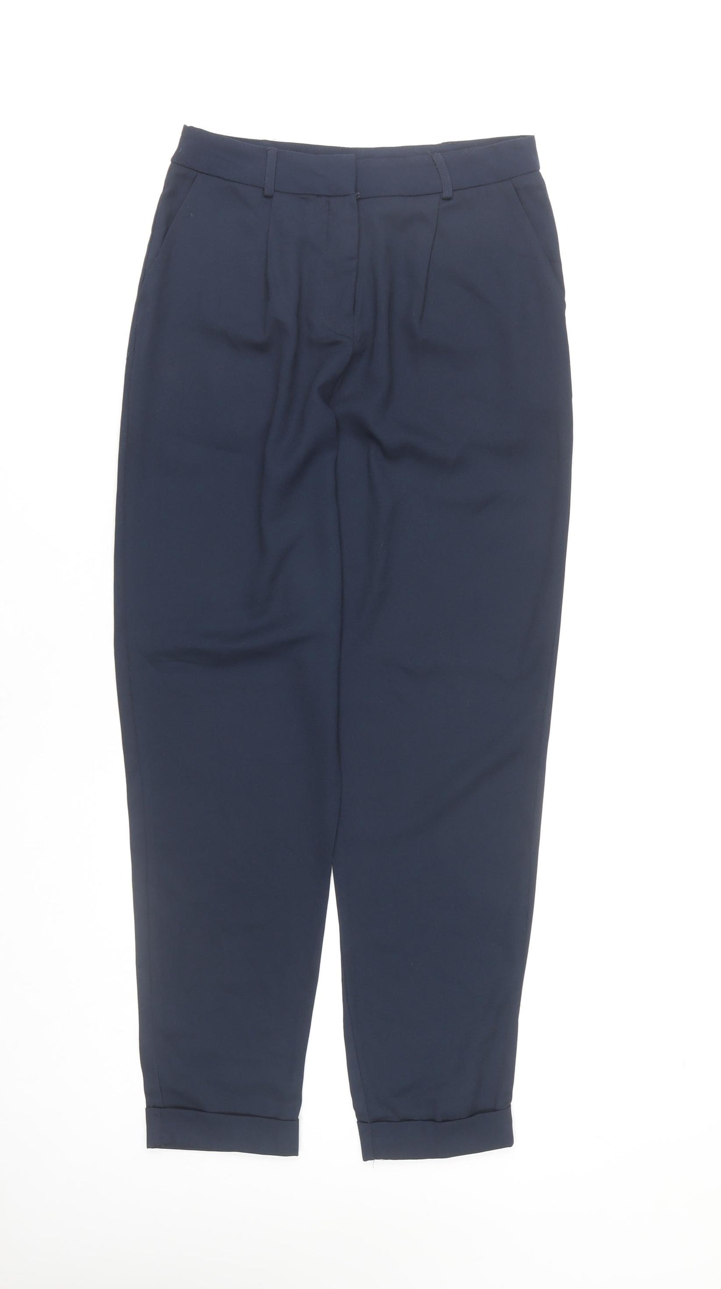 ASOS Women’s Blue Size 6 Pleated Tapered Trousers