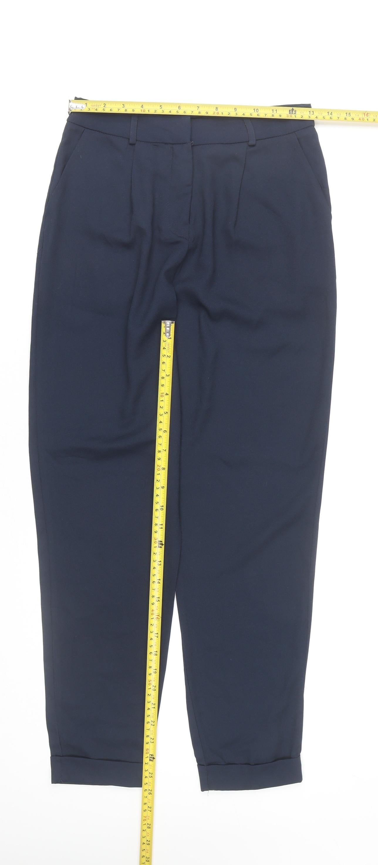 ASOS Women’s Blue Size 6 Pleated Tapered Trousers