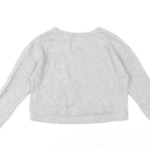 Coca Cola Girls Grey Logo Sweatshirt 12-13 Years Pullover Crew Neck