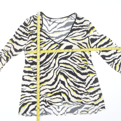 Zara Basic Womens Multicoloured Animal Print Blouse S Viscose Tunic