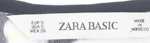 Zara Basic Womens Multicoloured Animal Print Blouse S Viscose Tunic