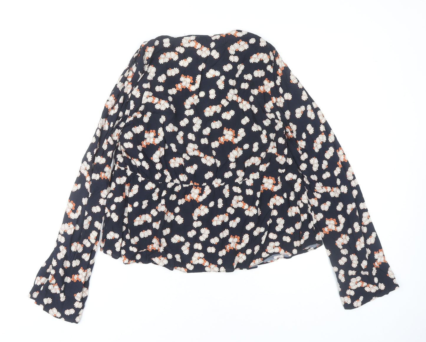 Zara Women’s Multicoloured Floral Wrap Blouse Size 8