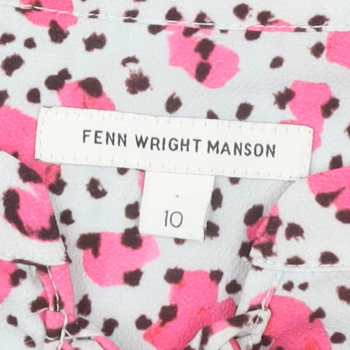 Fenn Wright Manson Womens Multicolour Animal Print Blouse Size 10