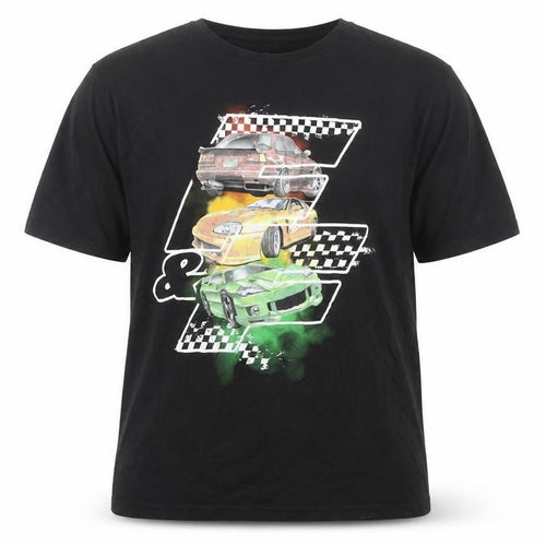 Fast & Furious Men's Black 3XL Graphic Cars T-Shirt Cotton