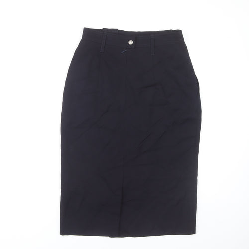 Karl Lagerfeld Womens Black Wool Pencil Midi Skirt Size 10